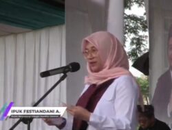 Ipuk Fiestiandani Jadi Irup Upacara HAB Kementerian Agama di lapangan Pengatigan