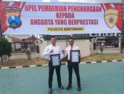 Apel Pemberian Penghargaan Kepada Anggota yang Berprestasi, Polresta Banyuwangi