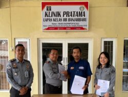 Optimalkan Pelayanan Kesehatan Warga Binaan, Lapas Banjarbaru Teken PKS dengan Apoteker