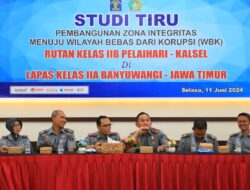 Terinspirasi Kesuksesan Lapas Banyuwangi dalam Meraih WBK, Rutan Pelaihari Lakukan Studi Tiru