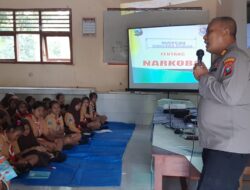 Kapolsek Pesanggaran Polresta Banyuwangi Sosialisasikan Bahaya Narkoba di SMPN 2 Pesanggaran
