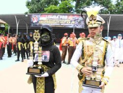 SEMARAKKAN HUT TNI KE-79, TIGA MATRA TNI WILAYAH BANYUWANGI GELAR LOMBA PBB