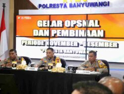 Tingkatkan Kinerja Dan Pelayanan, Polresta Banyuwangi Laksanakan Gelar Opsnal Dan Pembinaan
