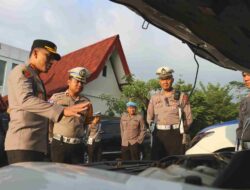 Kapolresta Banyuwangi Gelar dan Cek Ranmor Dinas Lantas, Pastikan Kesiapan Pelayanan dan Pengamanan
