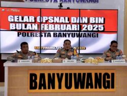 Polresta Banyuwangi gelar Rapat Opsnal dan Pembinaan, Evaluasi Kinerja Satuan