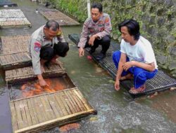Bhabinkamtibmas Polresta Banyuwangi monitoring Budidaya Keramba ikan Dukung Program Ketahanan Pangan