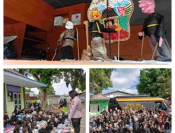 Polresta Banyuwangi Edukasi Siswa TK soal Anti-Bullying Lewat Wayang Golek